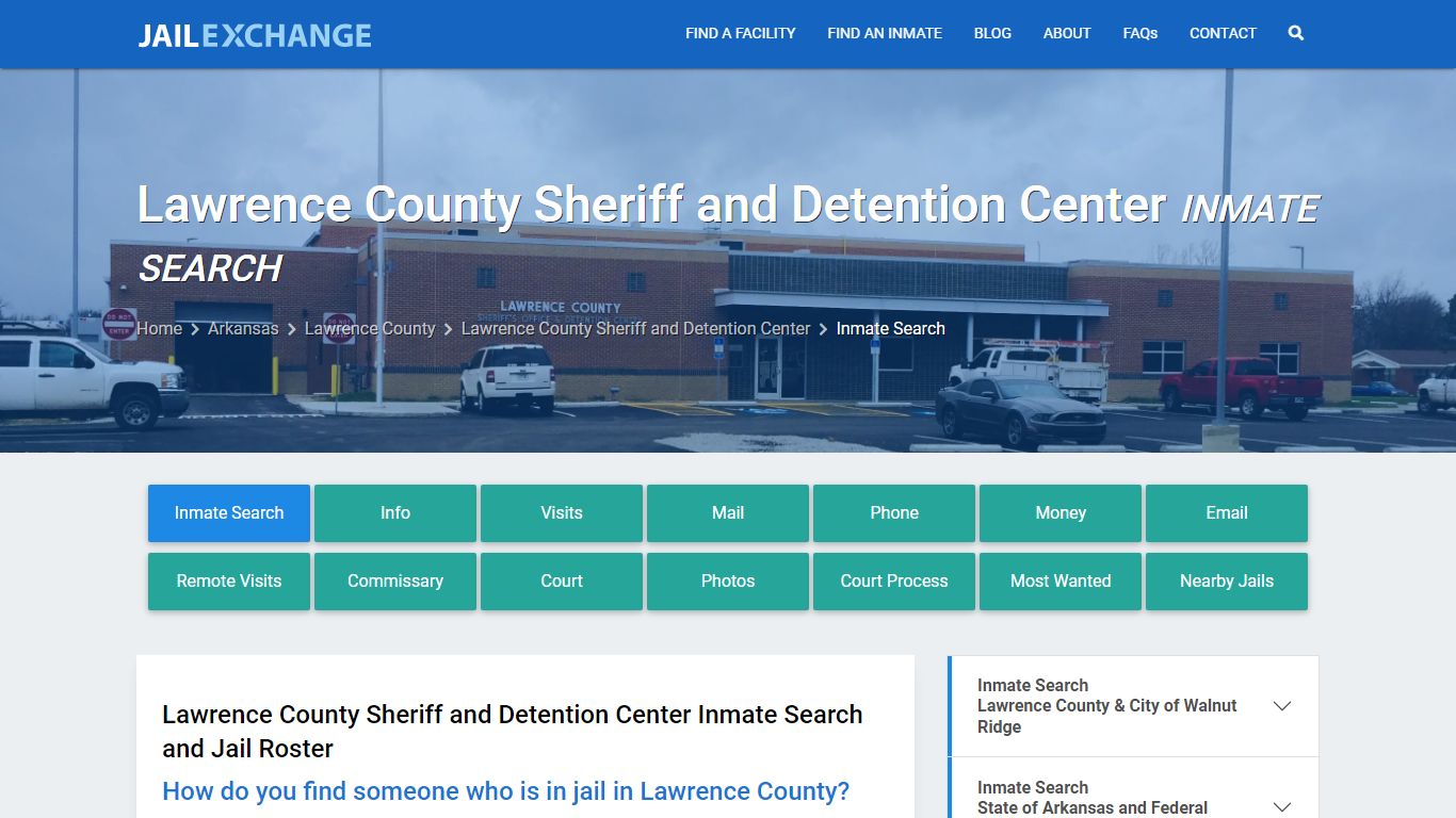 Lawrence County Sheriff and Detention Center Inmate Search - Jail Exchange